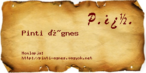 Pinti Ágnes névjegykártya