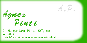 agnes pinti business card